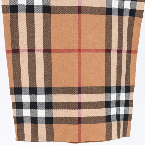 Burberry Kammie Birch Brown Check Knit Pencil Skirt - Picture 6 of 11